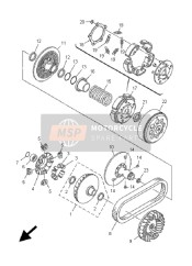 5RU176701000, Poulie Coulissante S, Yamaha, 0